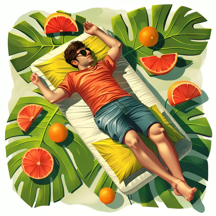 grapefruit watermelon sunshine man