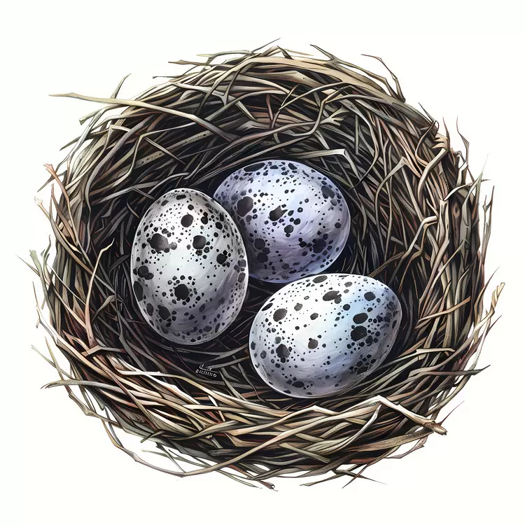white nest lay eggs hatch