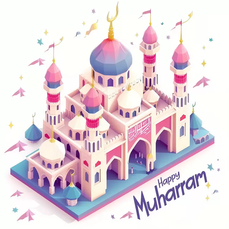religious structure Happy Muharram Islamic design minaret mosque