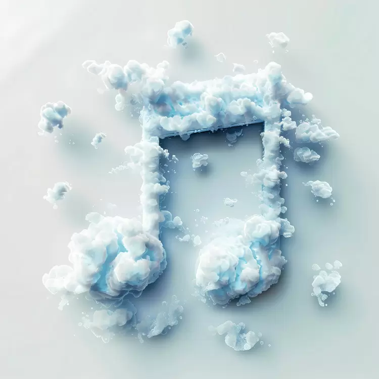 music note made of clouds musical notes sky symphony cloud music symbol