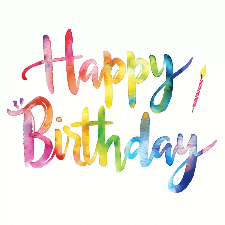 Happy birthday message Watercolor birthday card Colorful birthday card Celebrate birthday