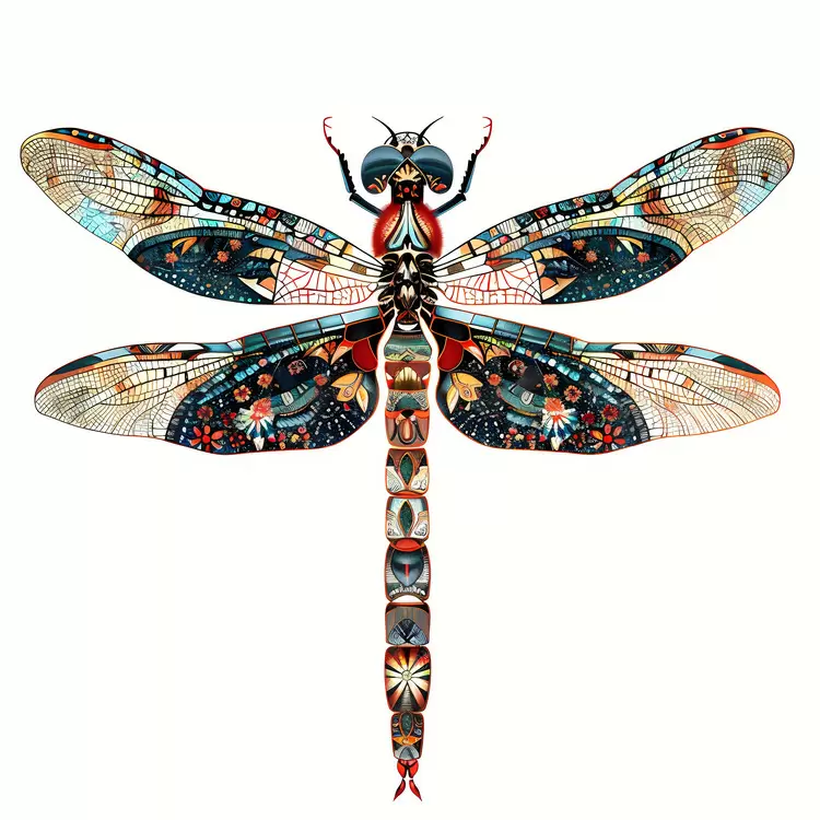 Artistic flair Floral elements Ornate design Dragonfly Delicate lines