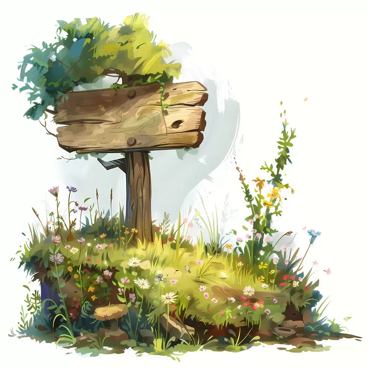 dirt wooden sign tree stump nature grassy field