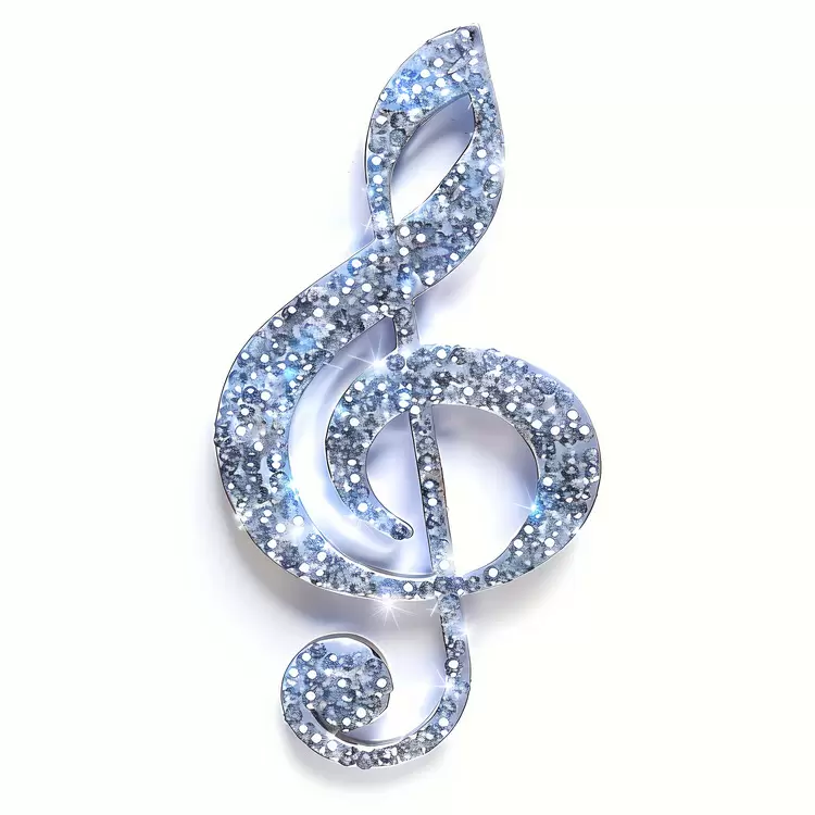 Silver Music note Harmony Tunes