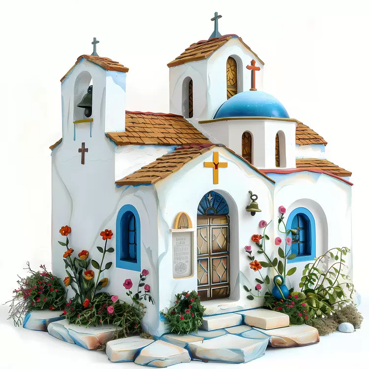 Door Adjectives: Blue Window Fountain