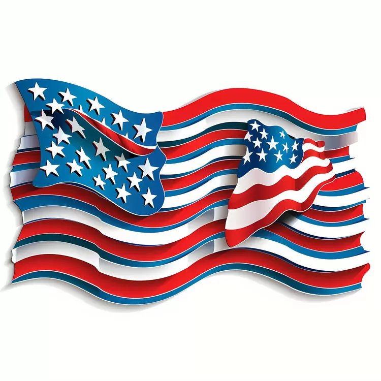 american icon waving stars and stripes independence