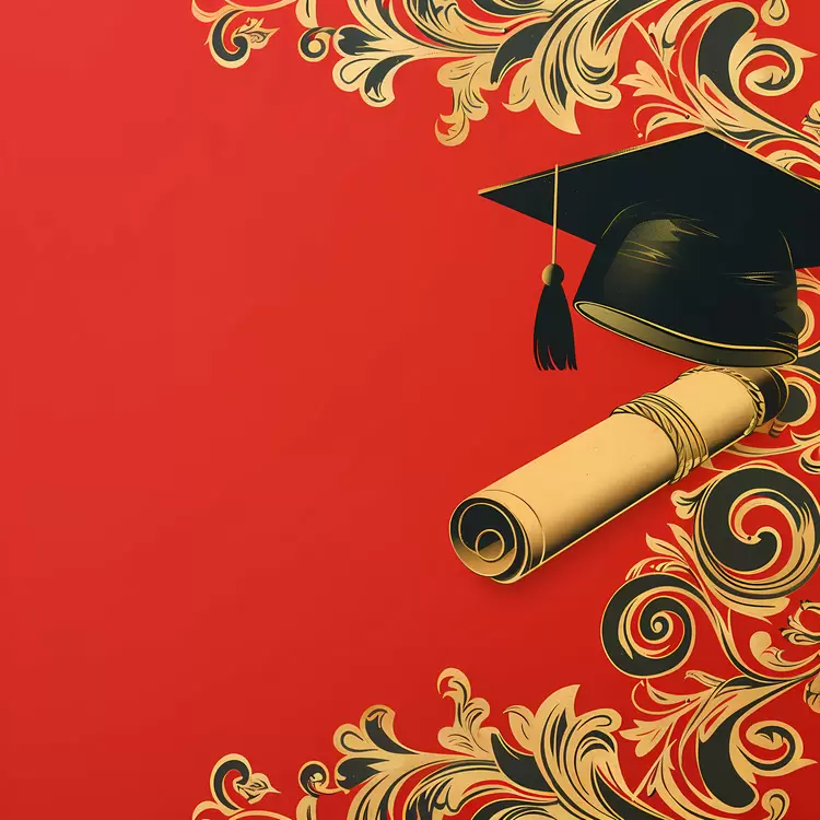 celebratory commencement floral design Graduation gold embellishments