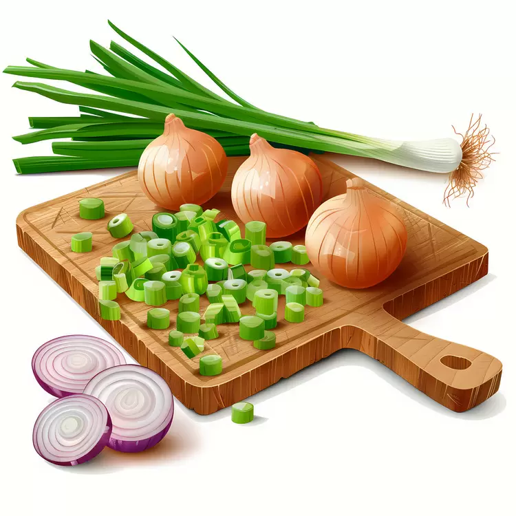 chopped onions chopping board cooking kitchen tools