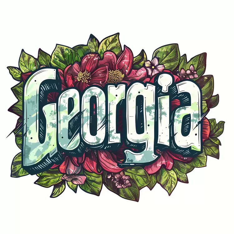 nature vintage style botanical floral hand lettering