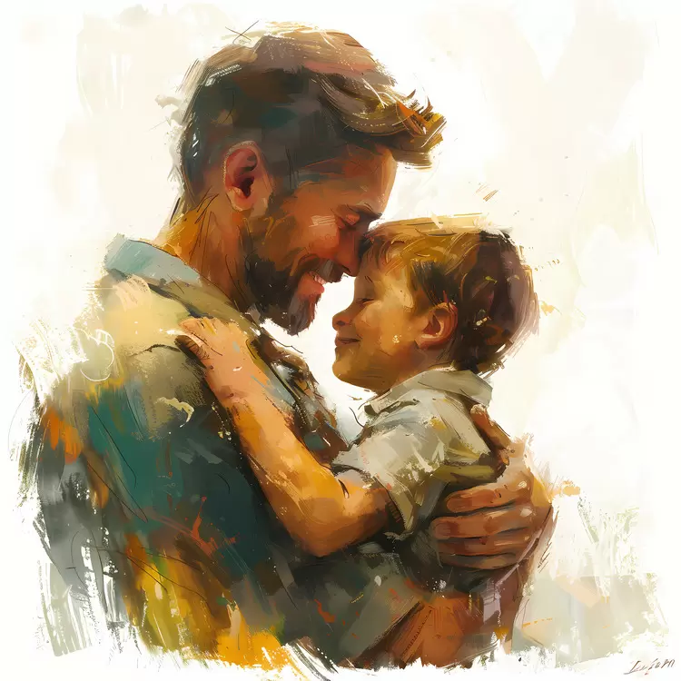 fathers day intimate moment father hugging child love and affection emotional connection