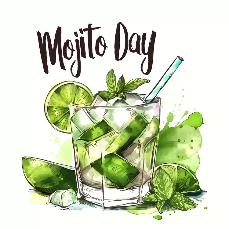 Watery Summer Mojito Day Vibrant Refreshing