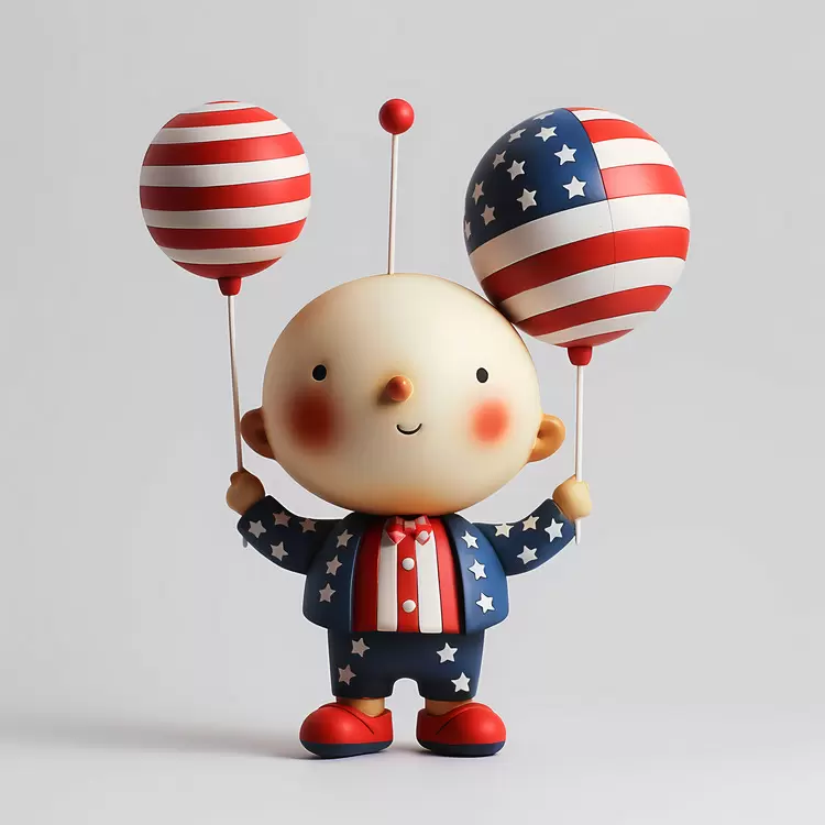 flag balloons patriotic red fourth of july happy independence day