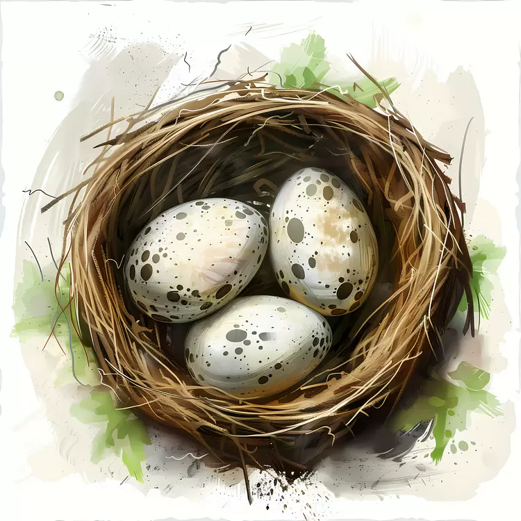 Eggshells Realistic bird eggs