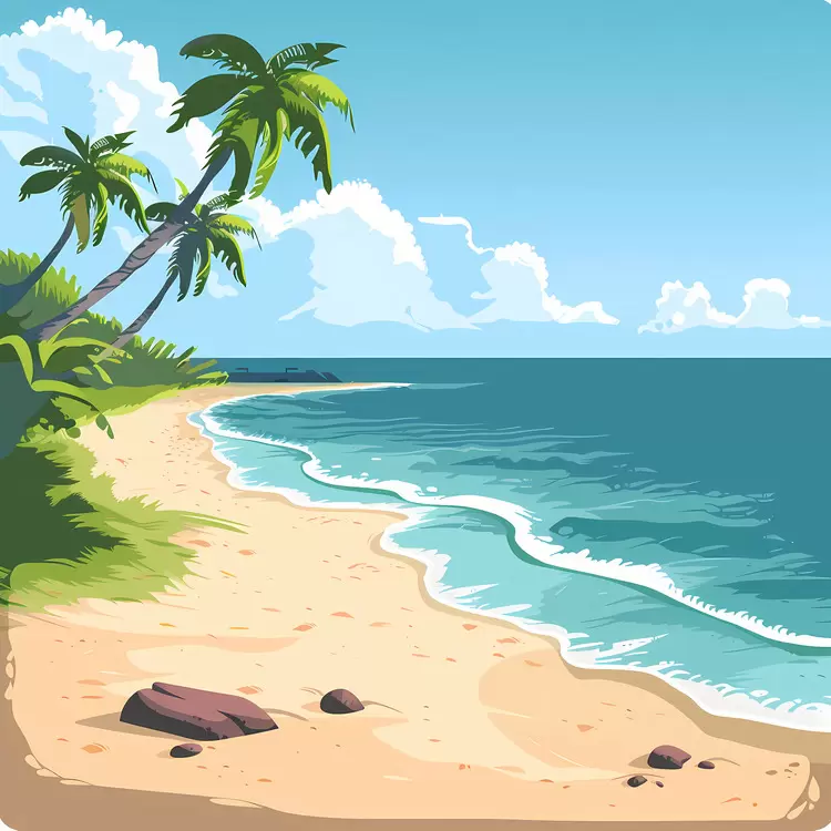 sand sunny tropical ocean Tranquil beach