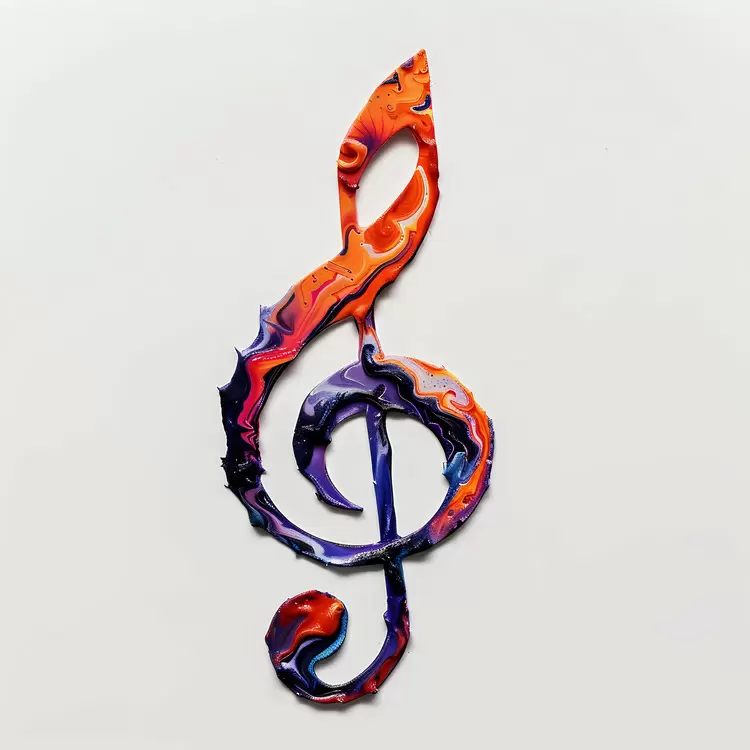 music note vibrant energetic abstract