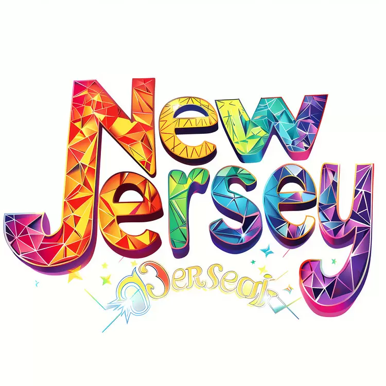 Typeface Colorful Abstract Art Deco