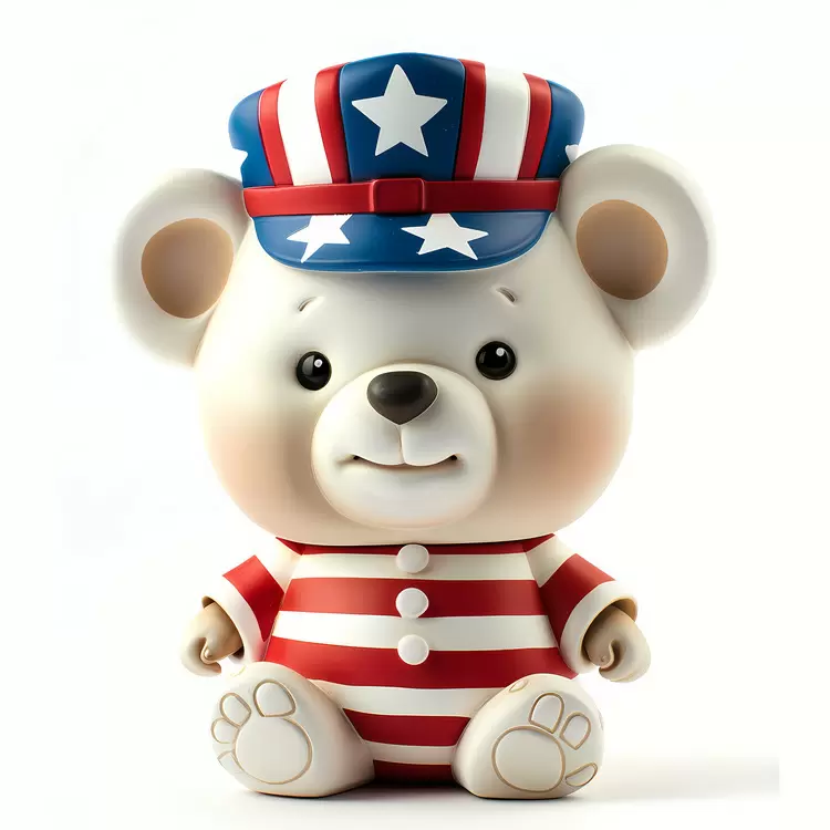 american flag 4th Of July clothing white and blue cute