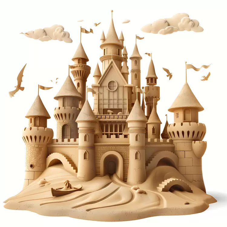 artful dreamlike sand castle magical