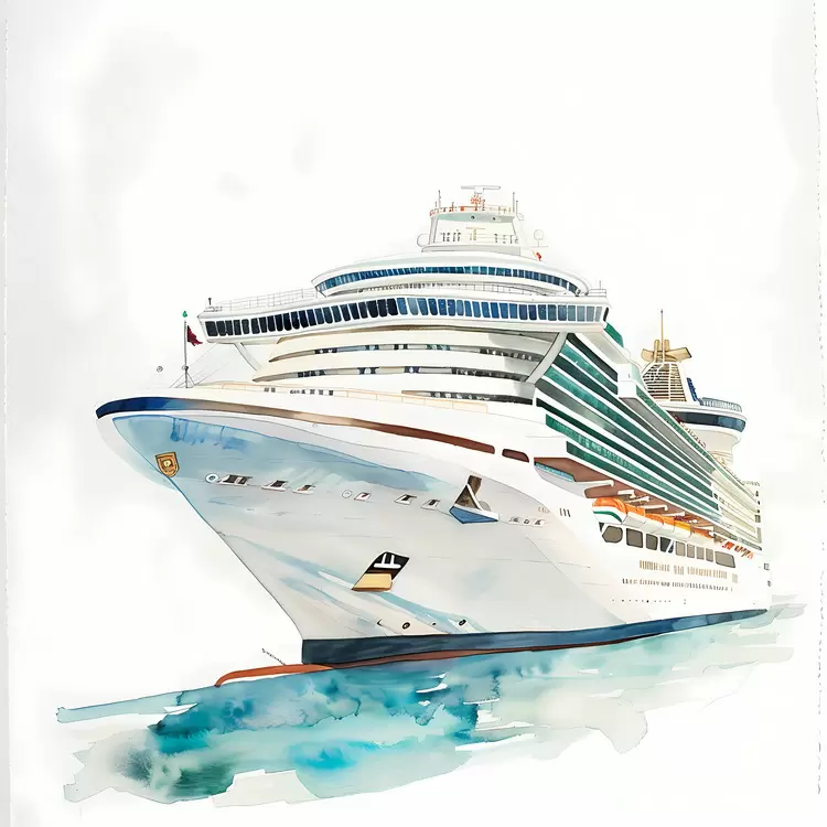 luxury cruise ship Seascape Artwork Ocean Artistic