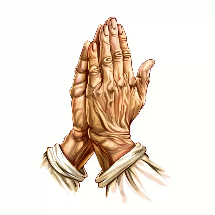 wrinkles hands in prayer old man's hands