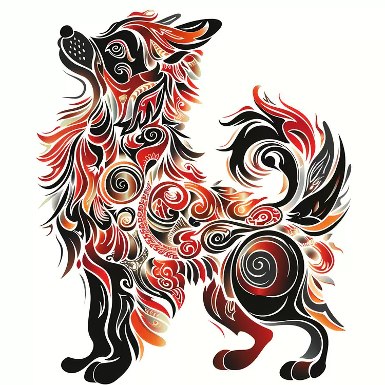 Chinese Zodiacs swirling 10 ornate intricate