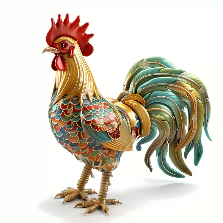 painting decorative Chinese Zodiacs artwork rooster