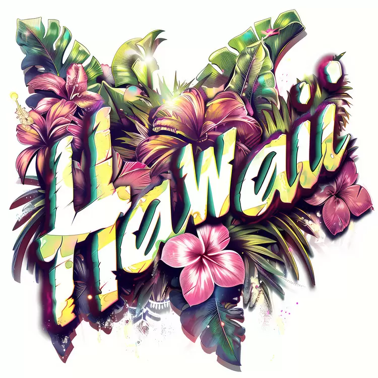 Hawaii island flowers tropical vibrant