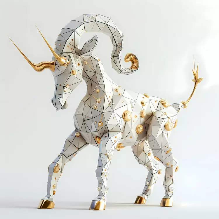 Capricornus geometric metal whimsical carnivorous