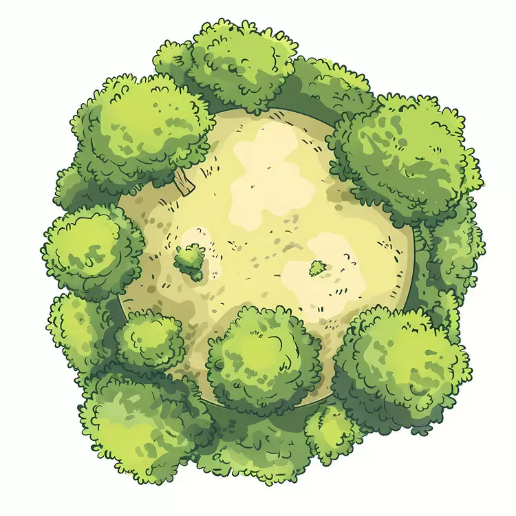 landscape tree top view Island landscape tree top view green