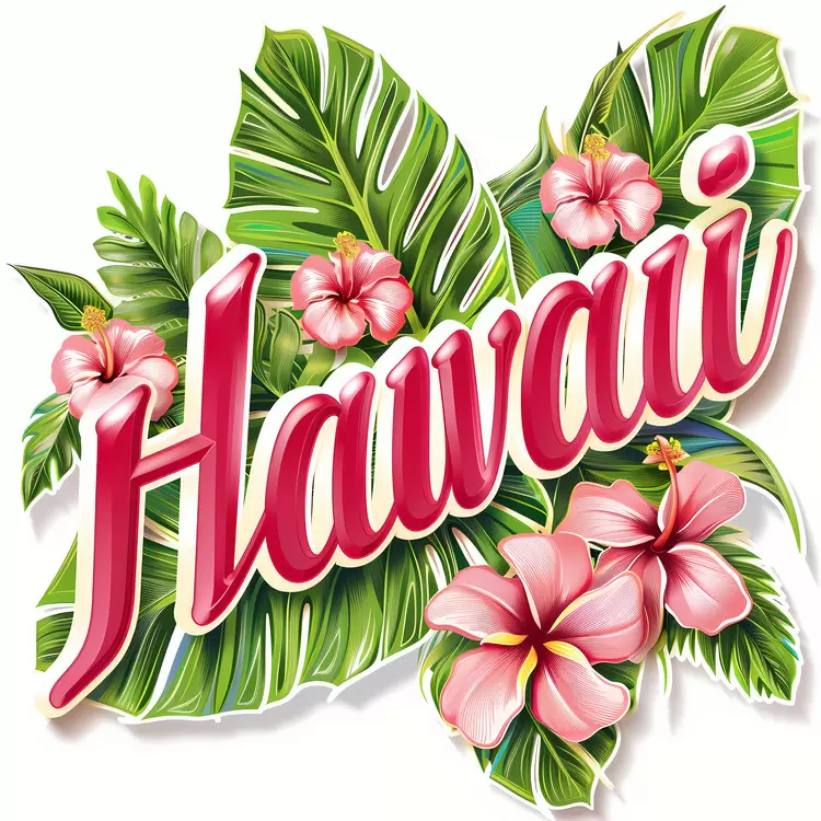 Hawaiian exotic island tropical flowers