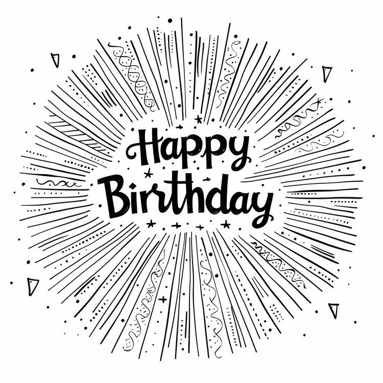 Happy Birthday Design element Celebratory Party decoration Greeting card