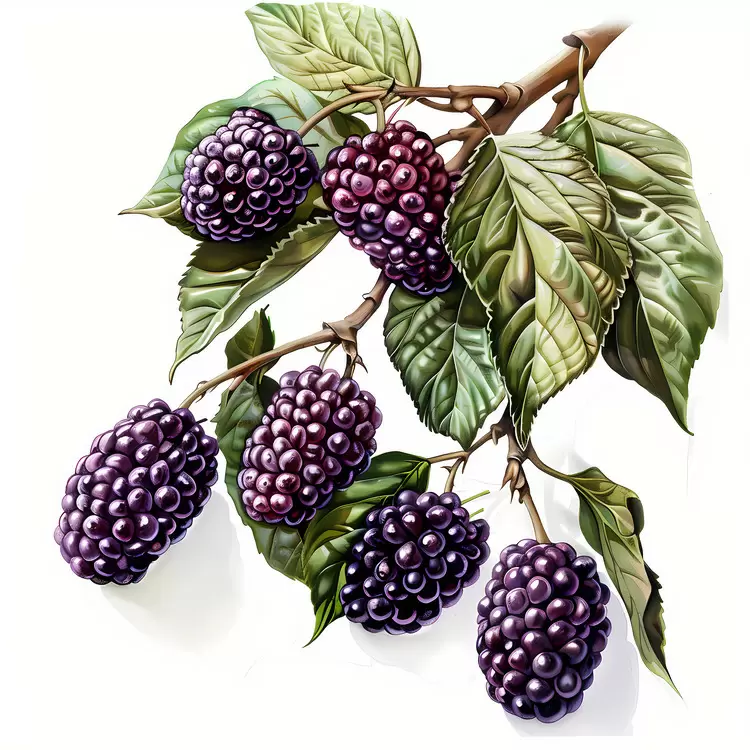 healthy organic fruit blackberries ripening