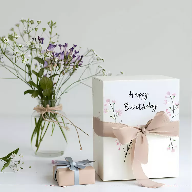 flower vase spring bouquet floral arrangement pink and white flowers Happy Birthday