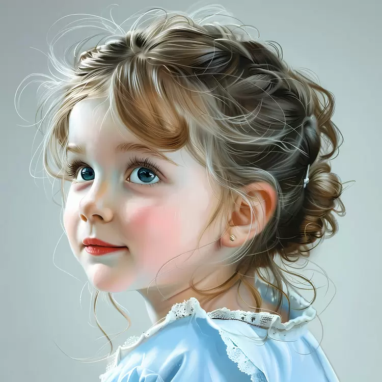 Childrens Day dress blonde hair blue eyes