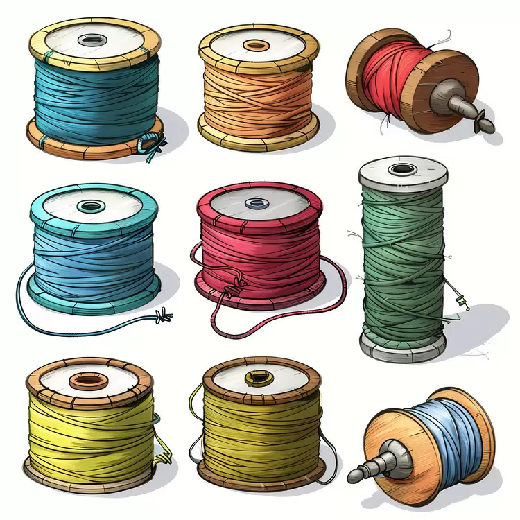 twine thread yarn rope spools