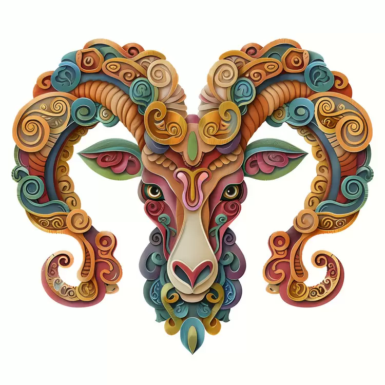 Art Zodiac sign and yellow Yin-Yang Symbolism
