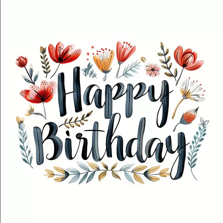 Handlettering Artwork Celebration Creative Design Birthday Greeting