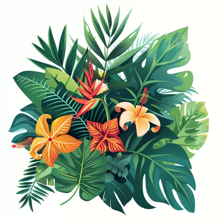 flowers nature greenery foliage leaves