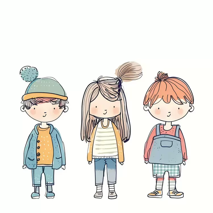 amusing friendly cartoonish childhood kids