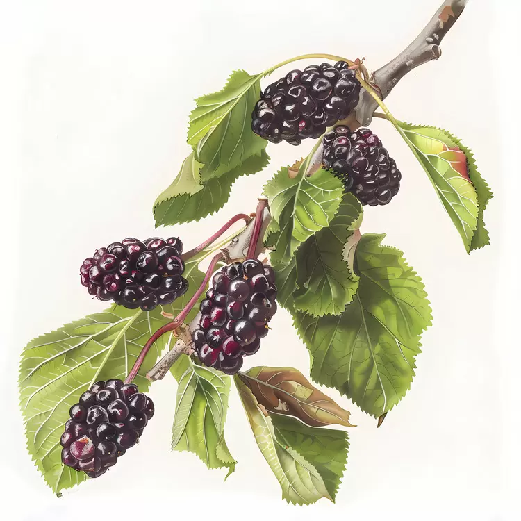 wild bum black mulberries