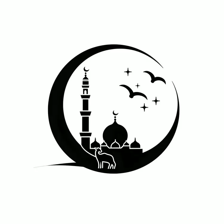 Islamic religion Islamic architecture crescent moon starry night religious symbol