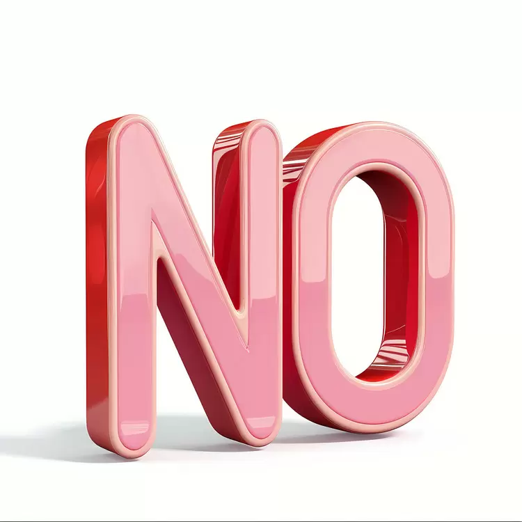 No Lettering Glossy Pink 3D