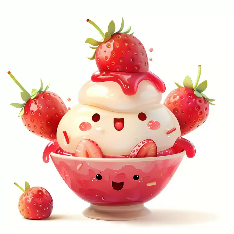 ice cream strawberry Do you like whimsical Yes