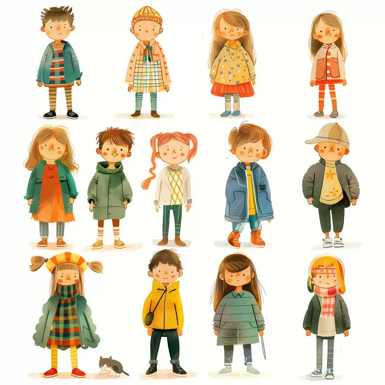 coats kids socks scarfs gloves