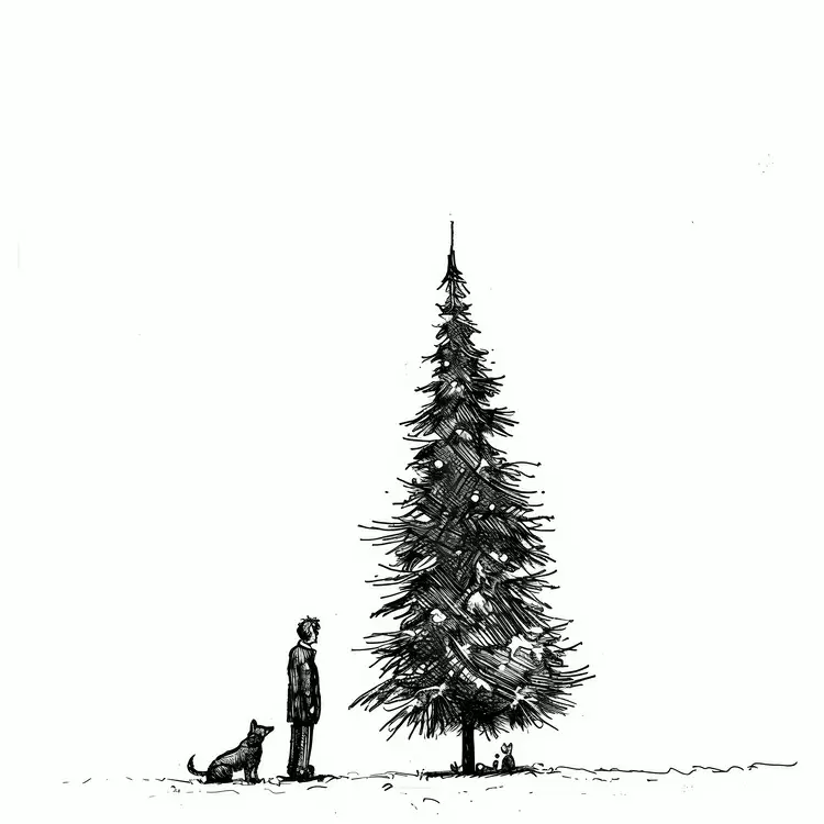 cat sadness tree melancholy winter