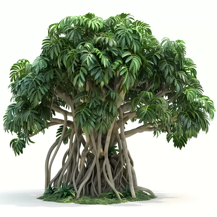 Tropical Landscape Foliage Green Tree tropical swamp Monkey Tree