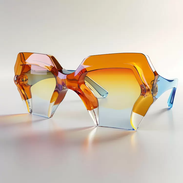 Glasses Clearly Refractive glass Crystal clear Mirrored