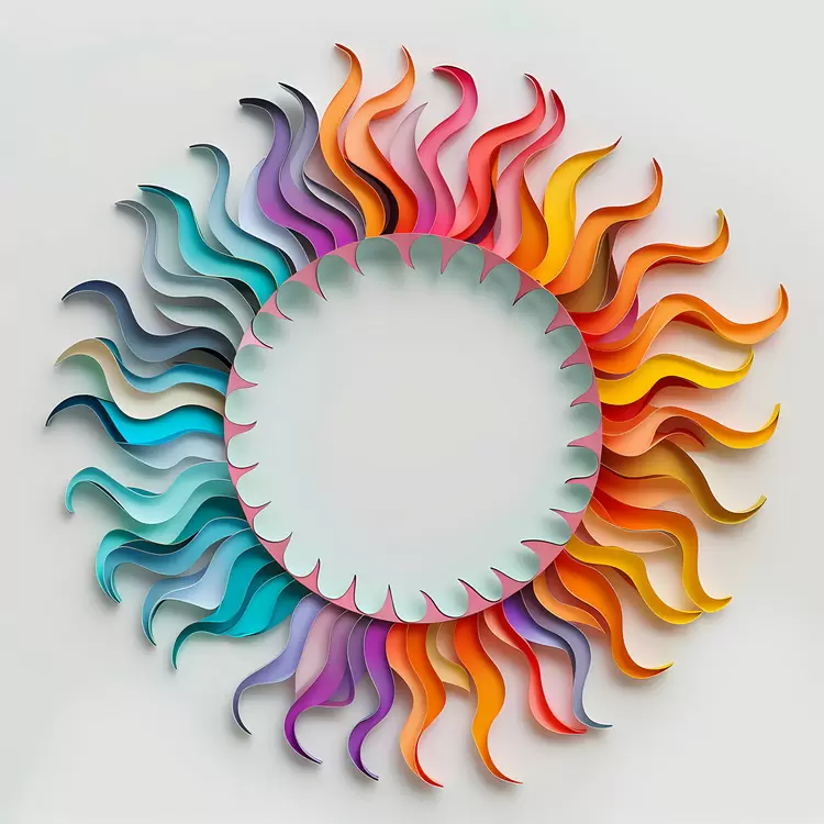 abstract creative design round whirlpool paper art