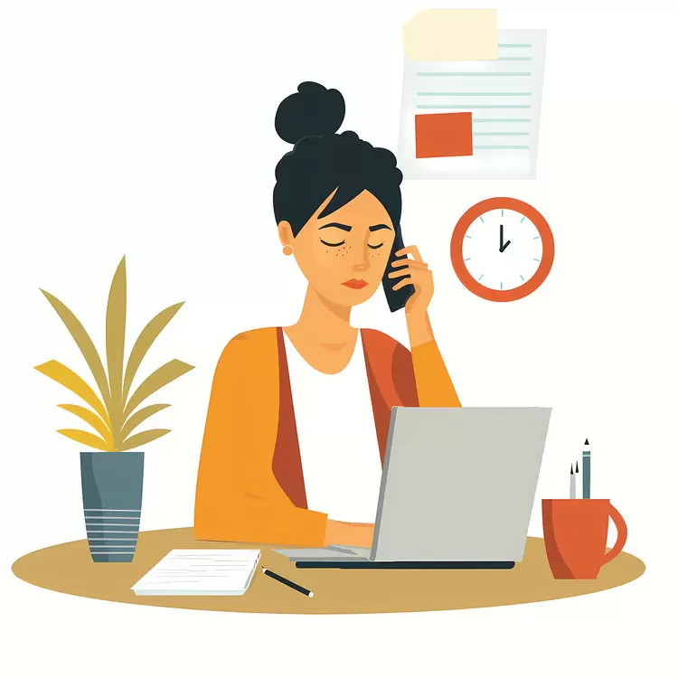 Pen Office Workstation Notepad phone