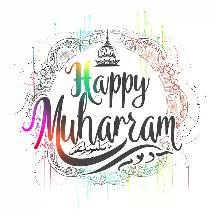 Mubarram design Happy Muharram Mubarram artwork Mubarram illustration Mubarram typography